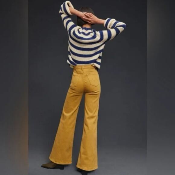 MOTHER High Waisted Roller Skimp Jeans Second Chance Yellow Sz 24 $228 {T53} - Picture 3 of 10